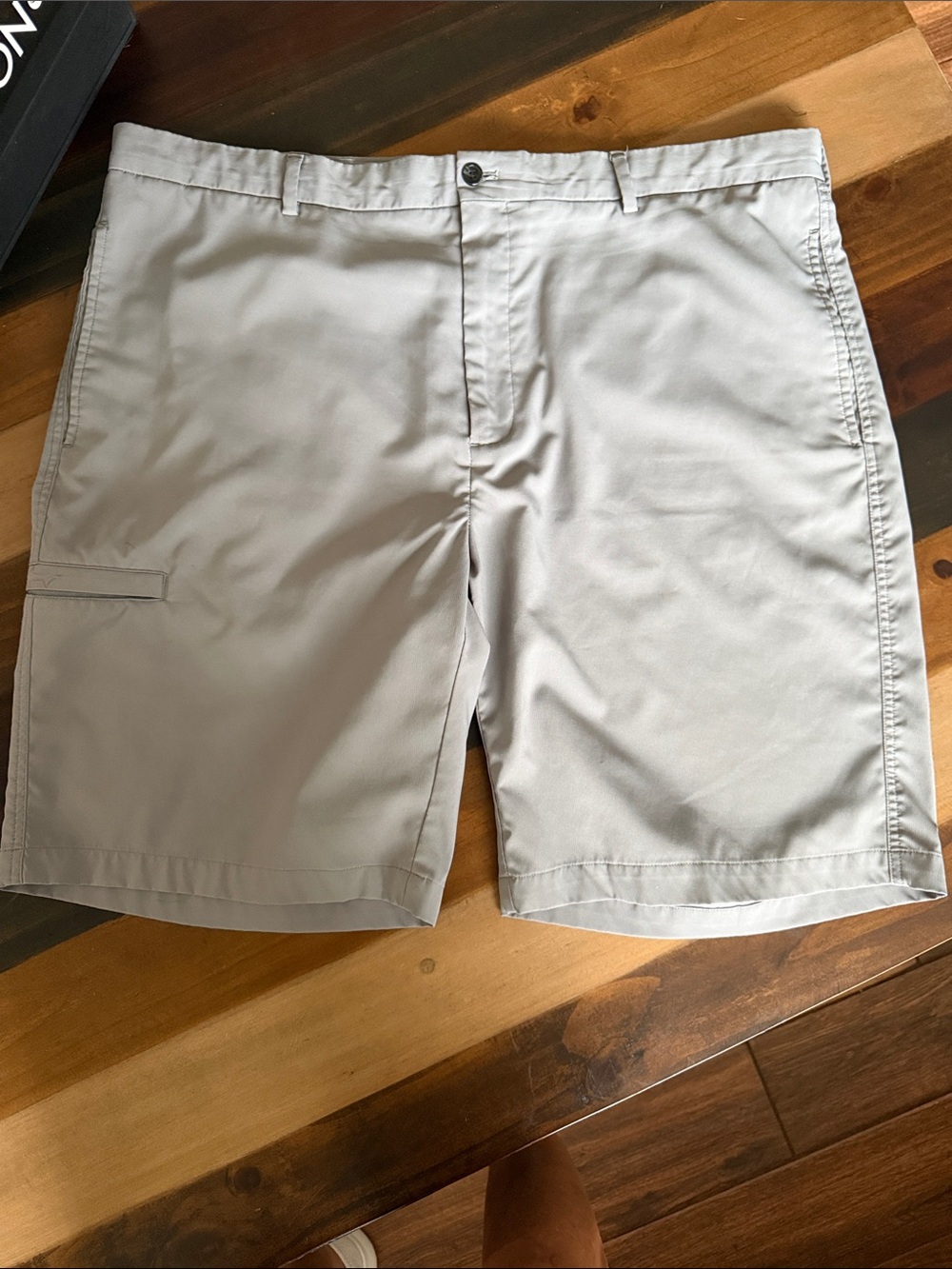 Greg Norman Collection Light Gray Flat-Front Performance Shorts